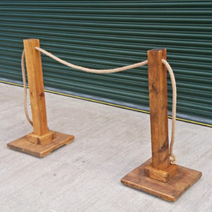 Rustic Post & Rope for hire- Event Furniture by Tarren