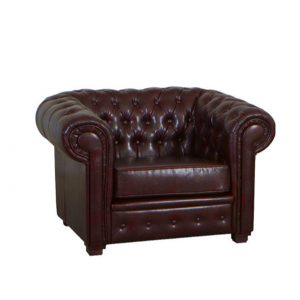 Antique Brown Chesterfield Armchair